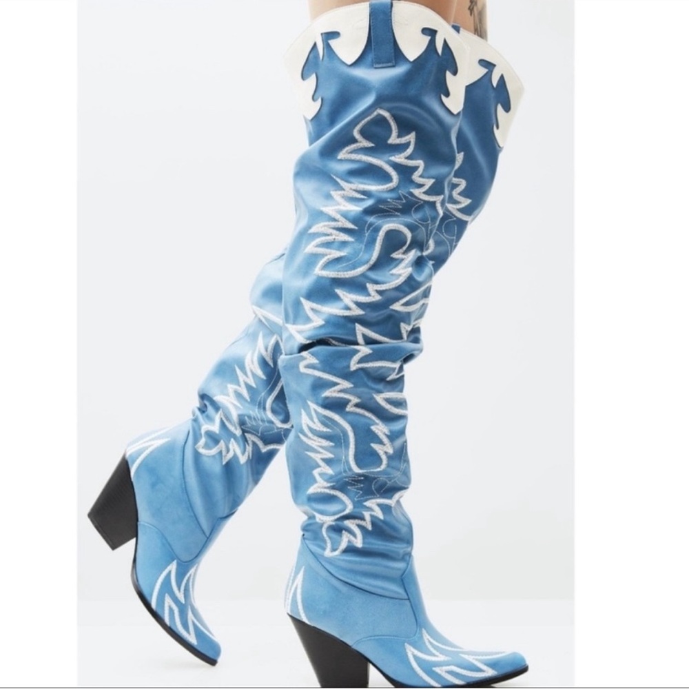 Blue Flame Cowgirl Boots